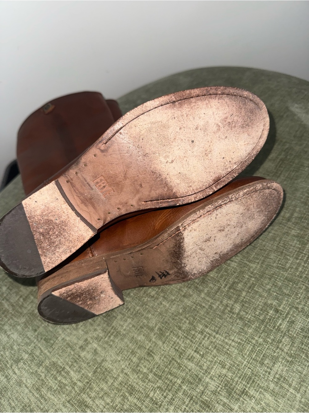 Frye Brown Leather Tall Riding Boots 7 - Picture 8 of 10